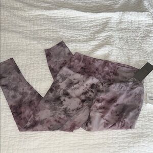 Women's Tie-Dye Leggings in Purple and Gray